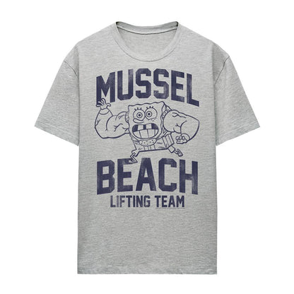 Athletic Heather - Front - SpongeBob SquarePants Womens-Ladies Mussel Beach Heather T-Shirt