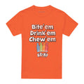 Orange - Front - Dubble Bubble Unisex Adult Bite Drink Chew T-Shirt