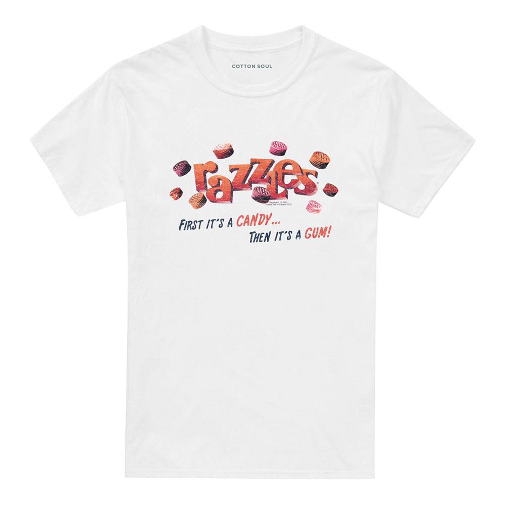 White - Front - Dubble Bubble Unisex Adult A Gum And A Candy T-Shirt