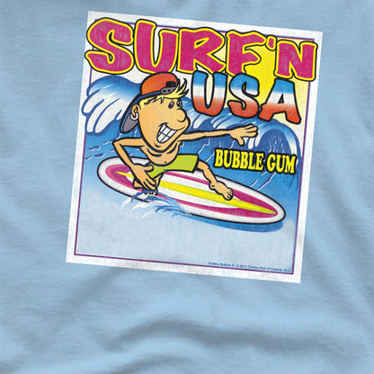 Light Blue - Pack Shot - Dubble Bubble Unisex Adult Surfn Usa Gum T-Shirt