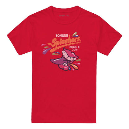 Red - Front - Dubble Bubble Unisex Adult Distressed Logo T-Shirt