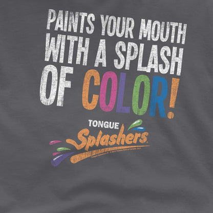 Charcoal - Pack Shot - Dubble Bubble Unisex Adult Paints Your Mouth T-Shirt