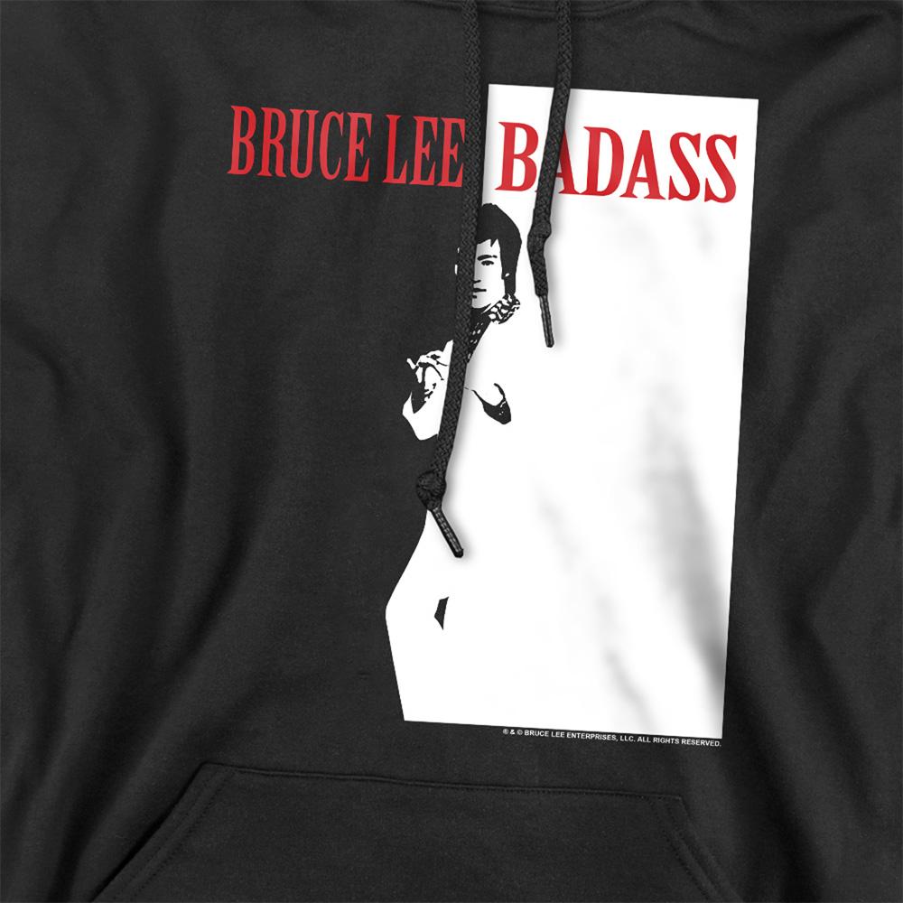 Black - Pack Shot - Bruce Lee Unisex Adult Badass Hoodie