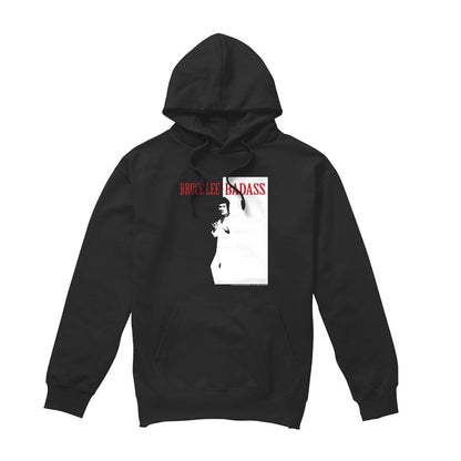 Black - Front - Bruce Lee Unisex Adult Badass Hoodie