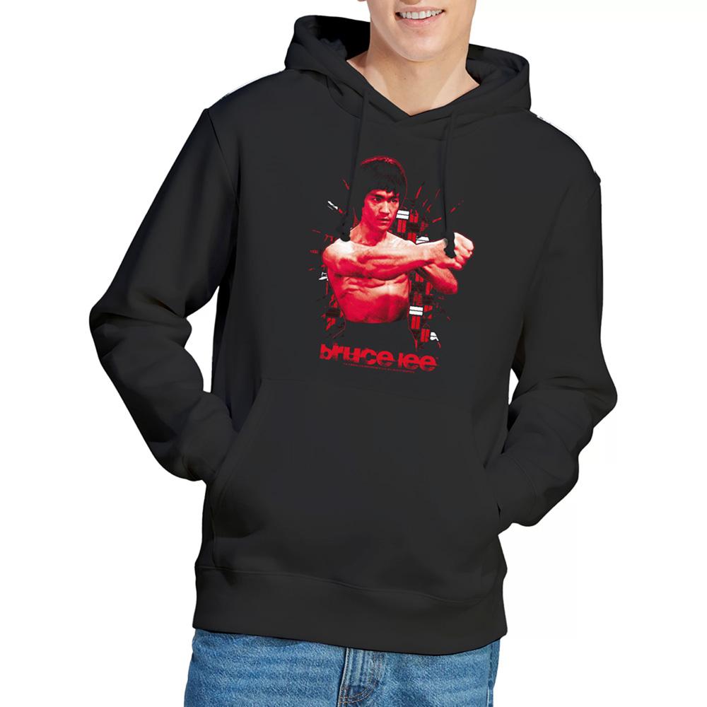 Black - Side - Bruce Lee Unisex Adult The Shattering Fist Hoodie
