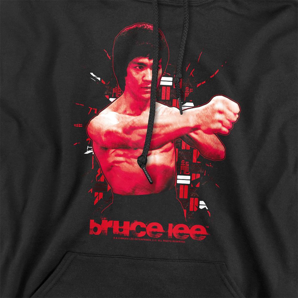 Black - Pack Shot - Bruce Lee Unisex Adult The Shattering Fist Hoodie