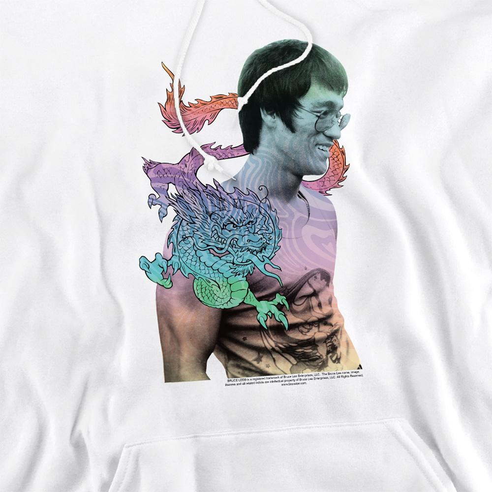 White - Pack Shot - Bruce Lee Unisex Adult A Little Bruce Hoodie