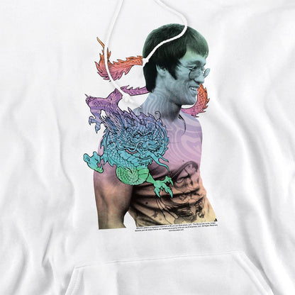 White - Pack Shot - Bruce Lee Unisex Adult A Little Bruce Hoodie