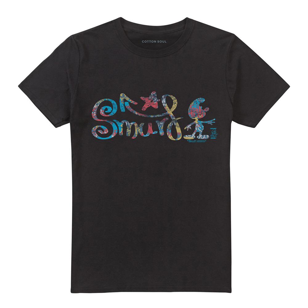 Black - Front - The Smurfs Unisex Adult Silhouette T-Shirt