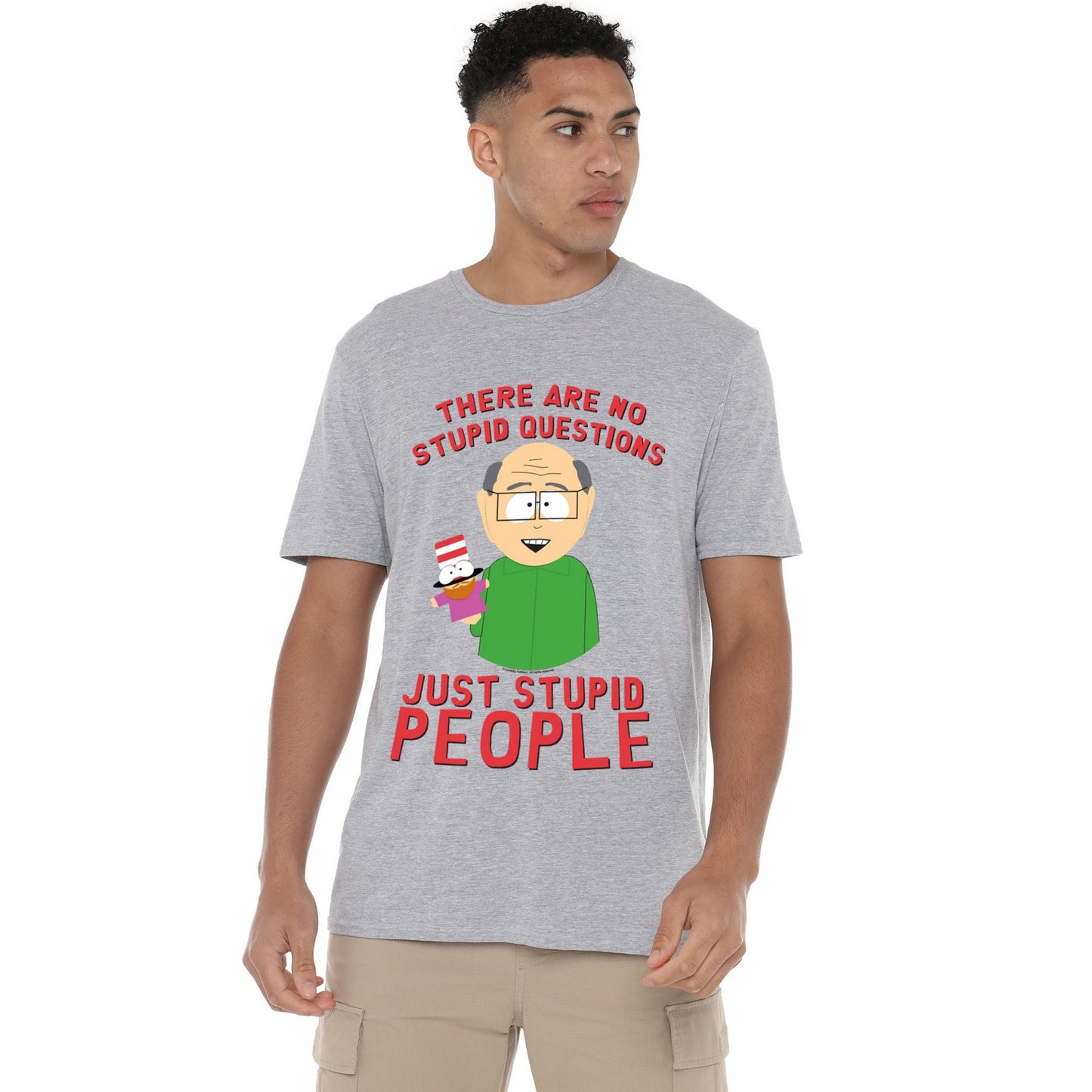 Sports Grey - Side - South Park Mens Mr Garison Heather T-Shirt