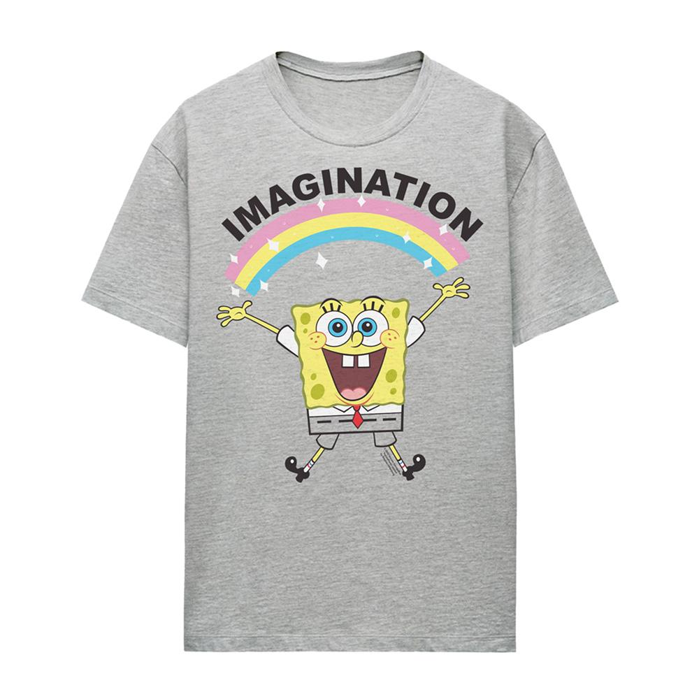 Athletic Heather - Front - SpongeBob SquarePants Womens-Ladies Imagination 2 Heather T-Shirt