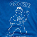 Royal Blue - Side - Sesame Street Unisex Adult Simple Cookie T-Shirt