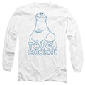 White - Front - Sesame Street Unisex Adult Tough Cookie Long-Sleeved T-Shirt