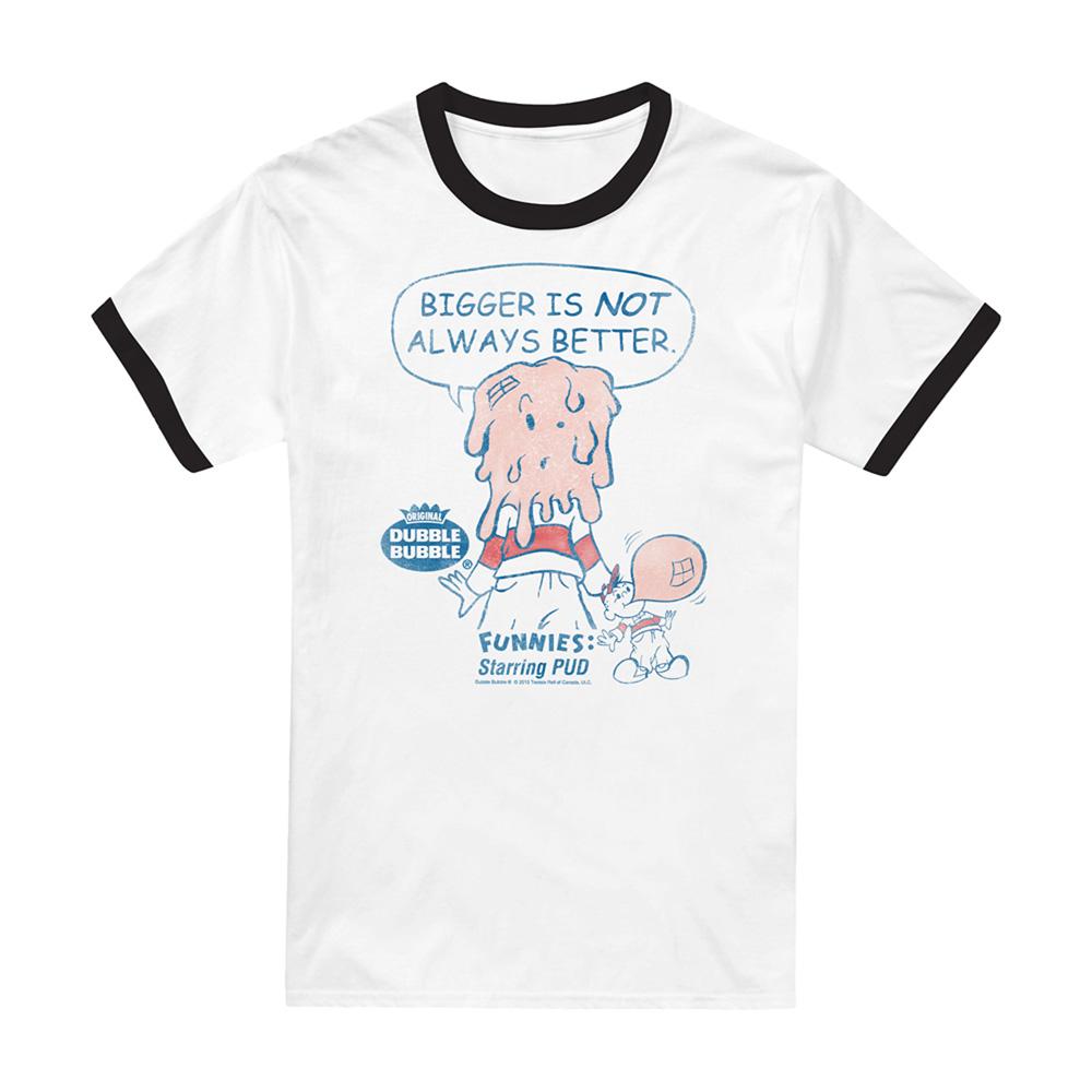 Multicoloured - Front - Dubble Bubble Unisex Adult Bigger Ringer T-Shirt