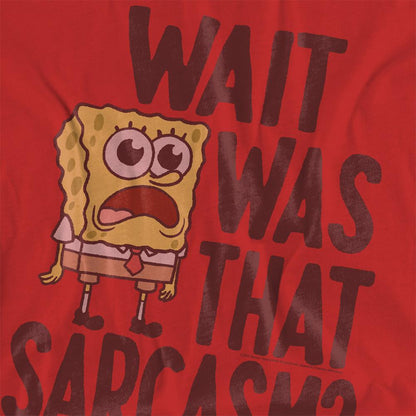 Red - Side - SpongeBob SquarePants Womens-Ladies Sarcasm T-Shirt