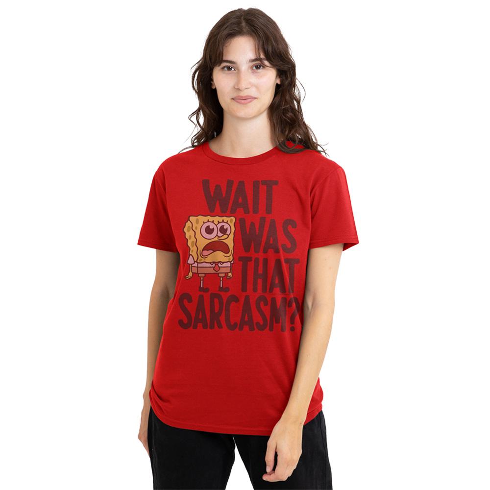 Red - Lifestyle - SpongeBob SquarePants Womens-Ladies Sarcasm T-Shirt