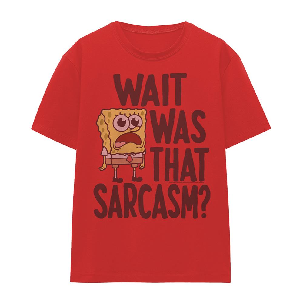 Red - Front - SpongeBob SquarePants Womens-Ladies Sarcasm T-Shirt