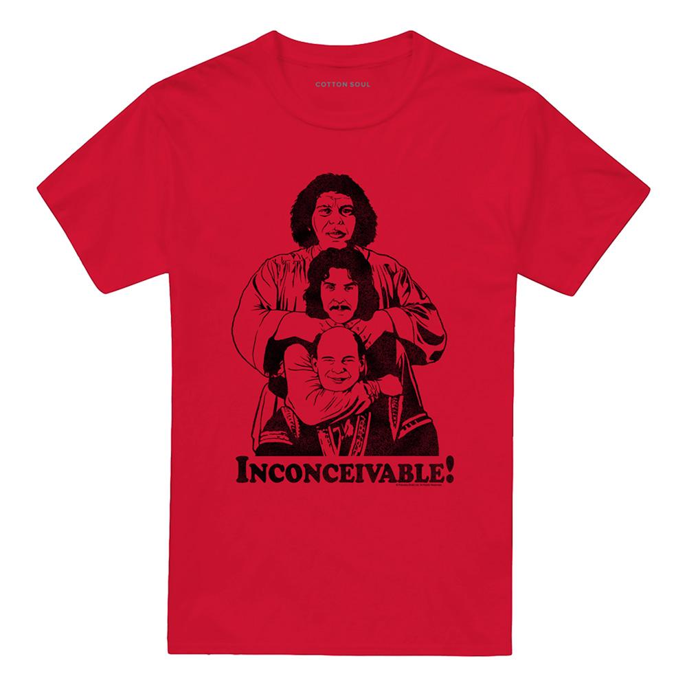 Red - Front - The Princess Bride Unisex Adult Inconceivable! T-Shirt