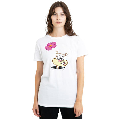 White - Lifestyle - SpongeBob SquarePants Womens-Ladies Sandy Cheeks Winking Face T-Shirt