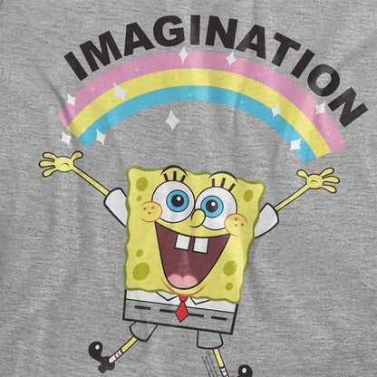 Athletic Heather - Side - SpongeBob SquarePants Womens-Ladies Simple Imagination Heather T-Shirt