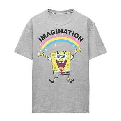 Athletic Heather - Front - SpongeBob SquarePants Womens-Ladies Simple Imagination Heather T-Shirt