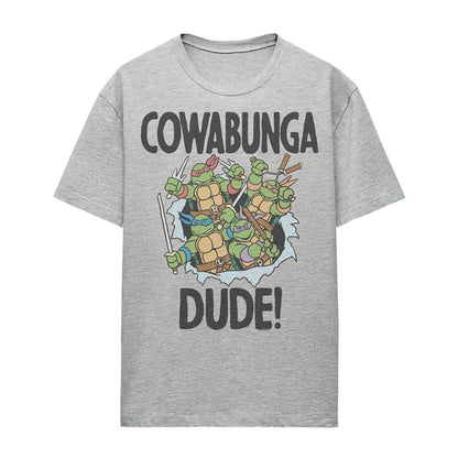Athletic Heather - Front - TMNT Womens-Ladies Cowabunga Dude Heather T-Shirt