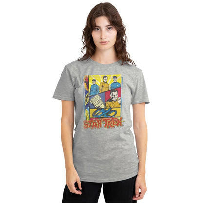 Athletic Heather - Lifestyle - Star Trek Womens-Ladies Collage Heather T-Shirt