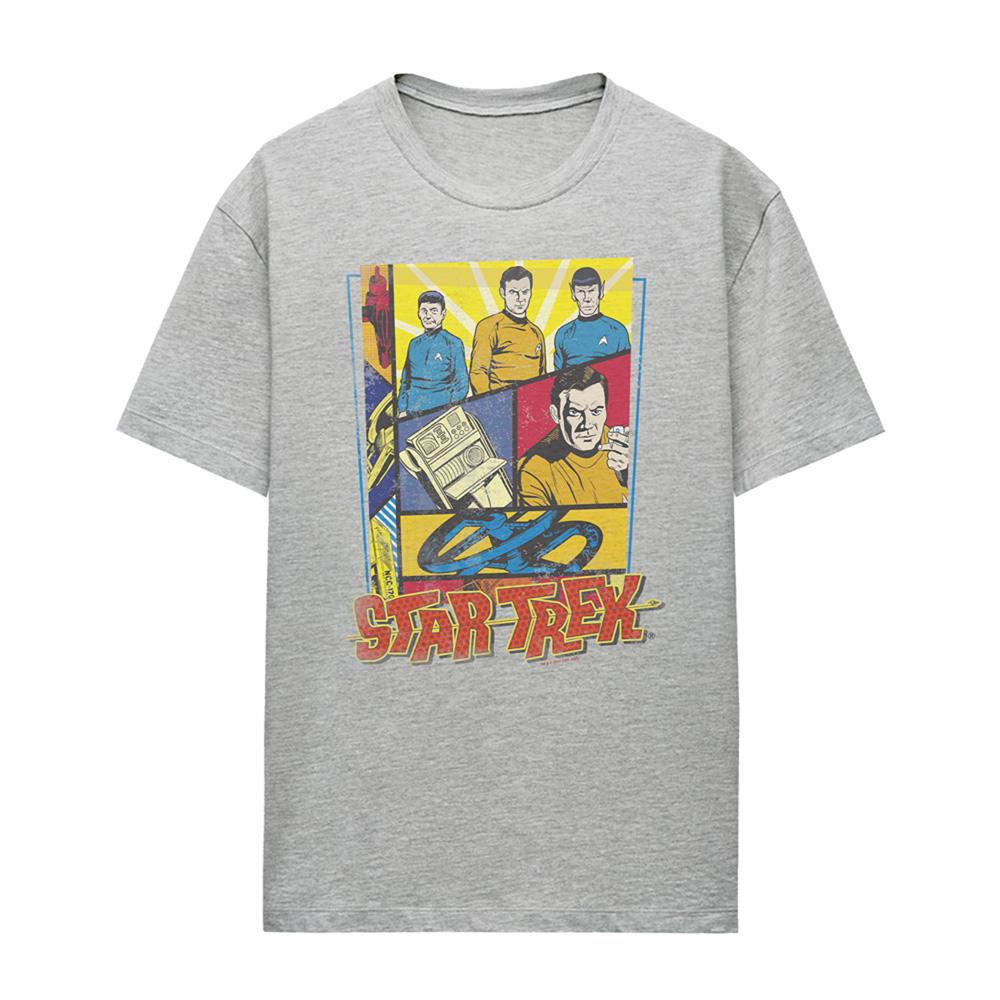 Athletic Heather - Front - Star Trek Womens-Ladies Collage Heather T-Shirt
