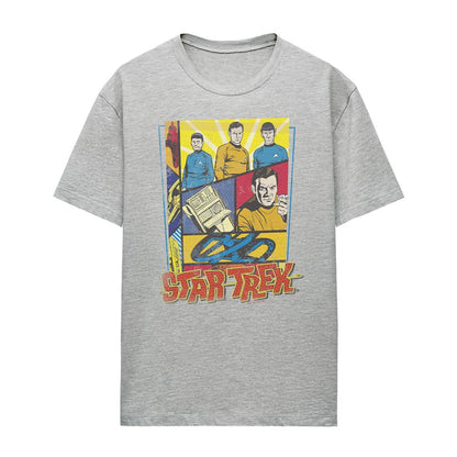 Athletic Heather - Front - Star Trek Womens-Ladies Collage Heather T-Shirt