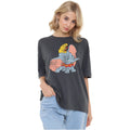 Dark Charcoal - Side - Dumbo Womens-Ladies Vintage Oversized T-Shirt