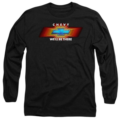 Black - Front - Chevrolet Unisex Adult Chevy Well Be There TV Spot Long-Sleeved T-Shirt