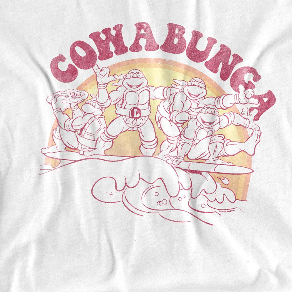 White - Side - TMNT Unisex Adult Cowabunga T-Shirt