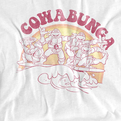 White - Side - TMNT Unisex Adult Cowabunga T-Shirt