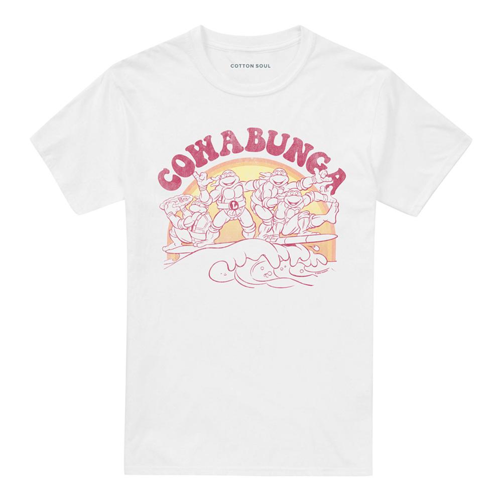 White - Front - TMNT Unisex Adult Cowabunga T-Shirt