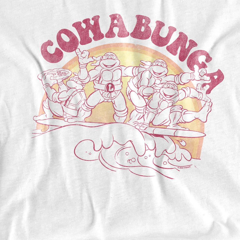 White - Side - TMNT Womens-Ladies Cowabunga T-Shirt
