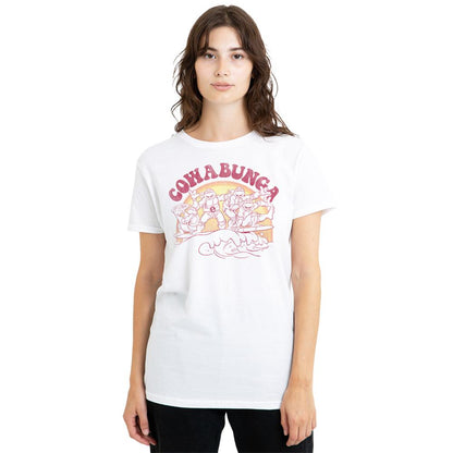 White - Lifestyle - TMNT Womens-Ladies Cowabunga T-Shirt