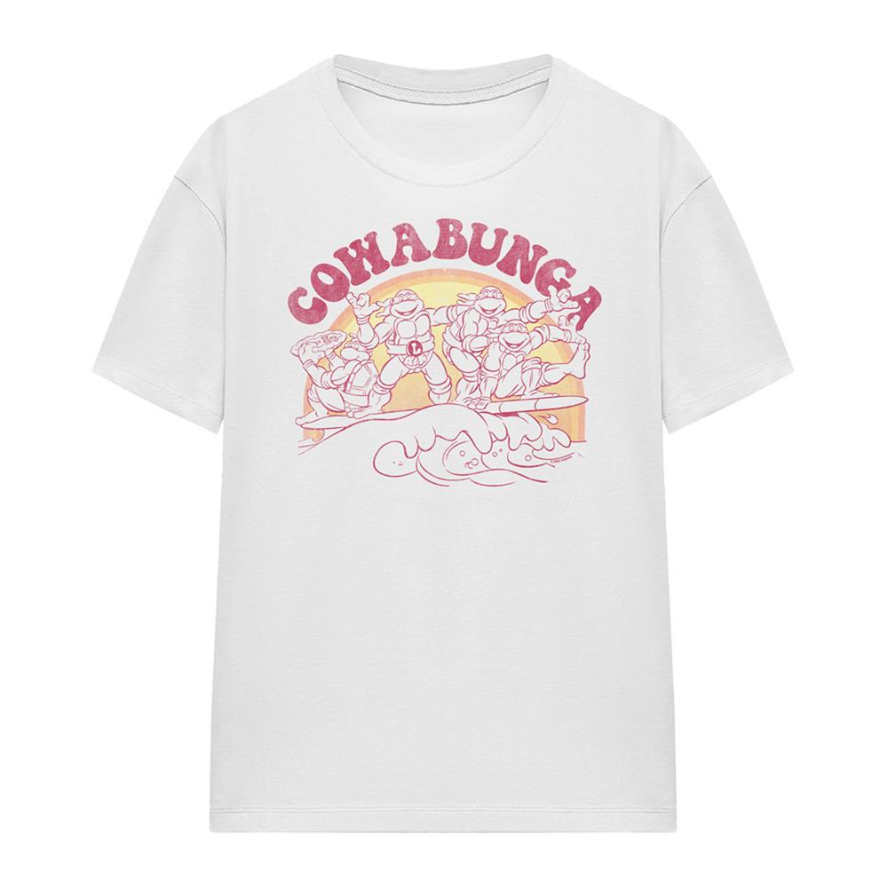 White - Front - TMNT Womens-Ladies Cowabunga T-Shirt