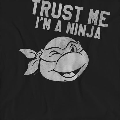 Black - Side - TMNT Womens-Ladies Trust Me I´m A Ninja T-Shirt