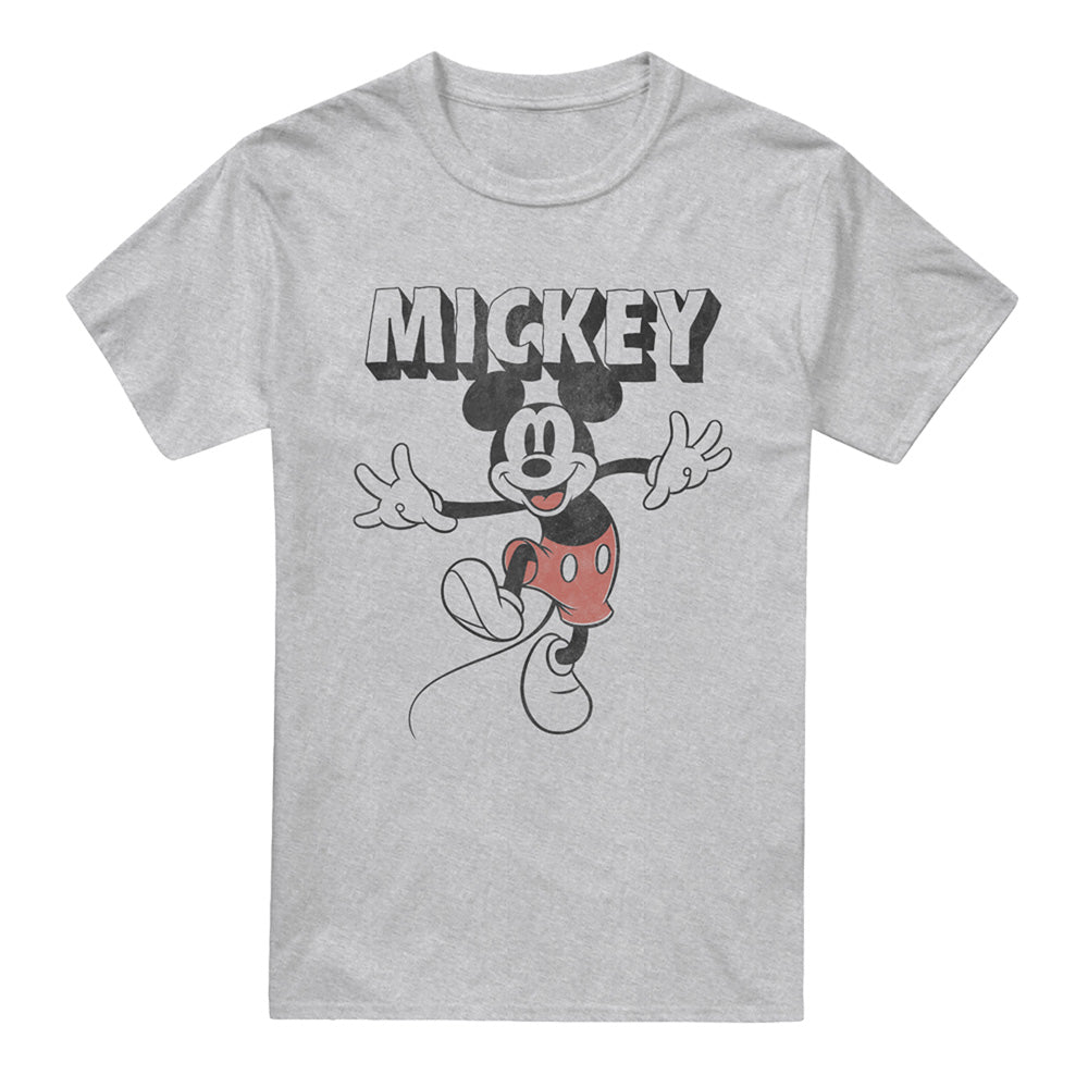 Heather Grey - Front - Mickey Mouse & Friends Mens Jump T-Shirt