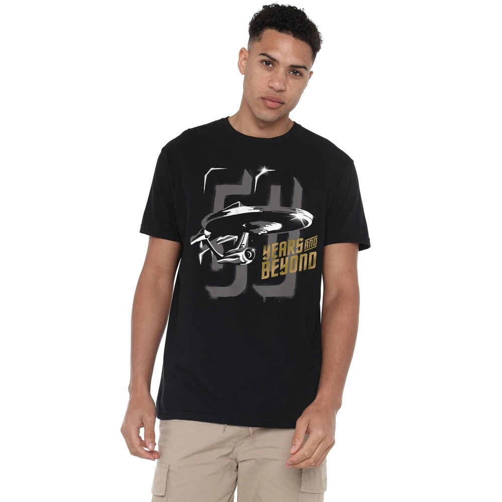Black - Lifestyle - Star Trek Beyond Unisex Adult 50 Years and Beyond Back Print T-Shirt