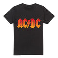 Black - Front - ACDC Unisex Adult Fire Logo T-Shirt