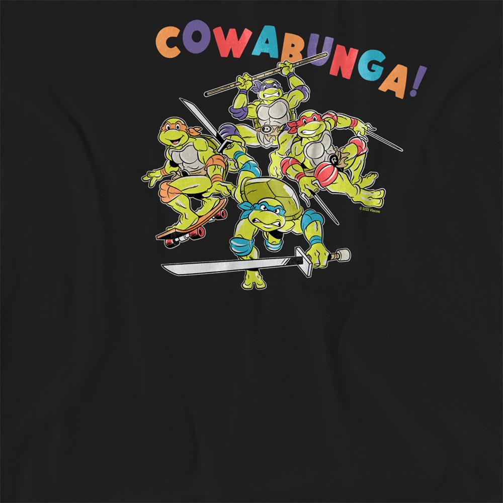 Black - Side - Teenage Mutant Ninja Turtles Womens-Ladies Cowabunga Group T-Shirt