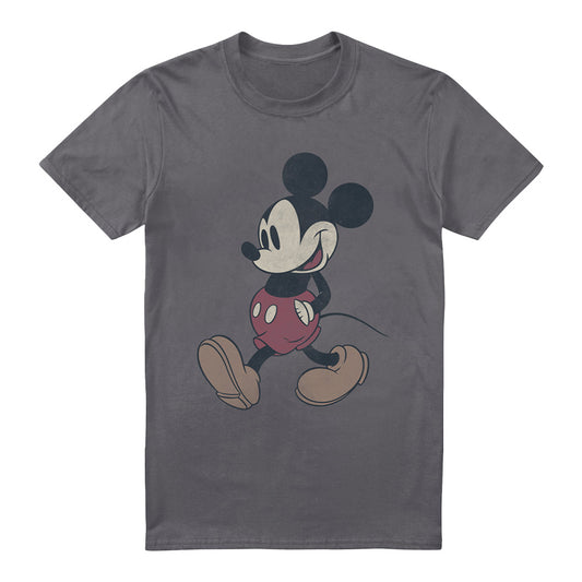 Charcoal - Front - Mickey Mouse & Friends Mens Wander T-Shirt