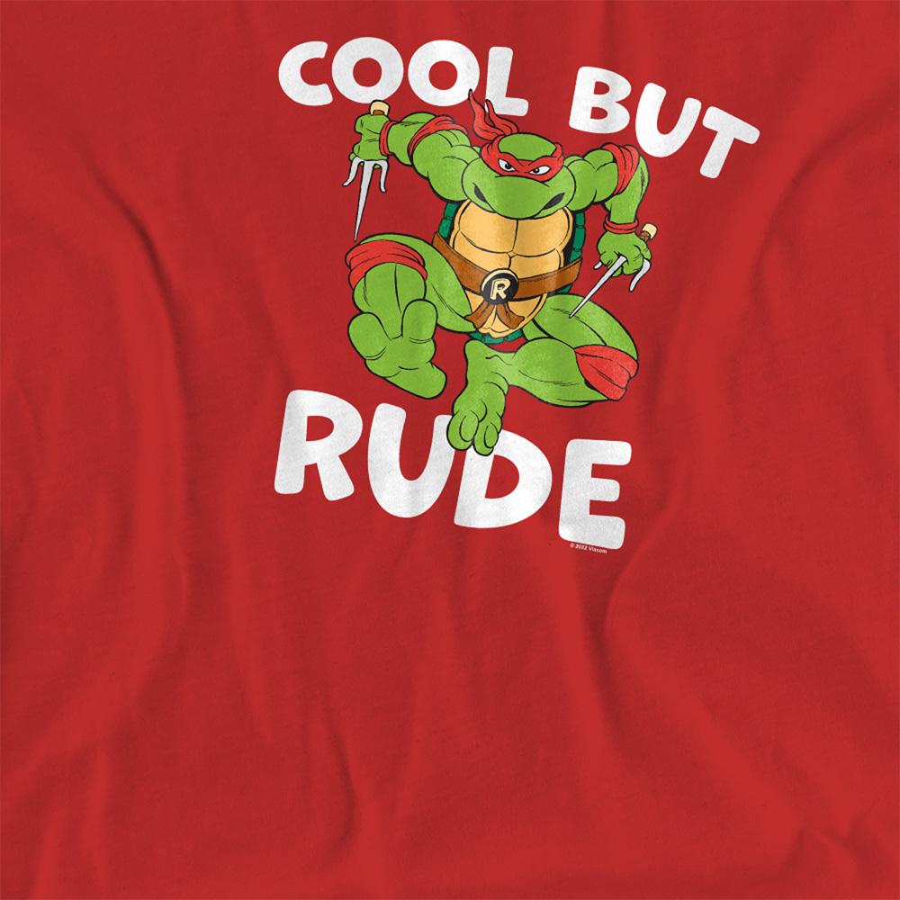 Red - Side - Teenage Mutant Ninja Turtles Womens-Ladies Cool But Rude T-Shirt