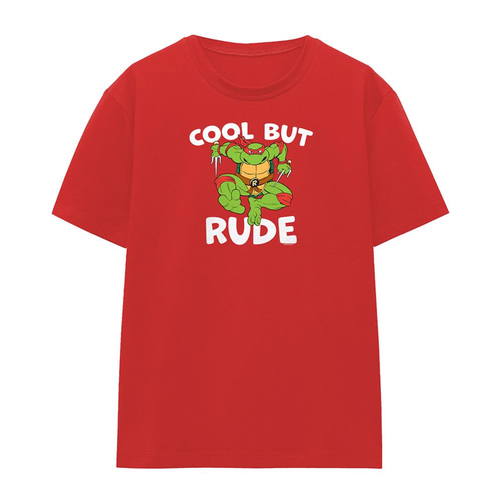 Red - Front - Teenage Mutant Ninja Turtles Womens-Ladies Cool But Rude T-Shirt