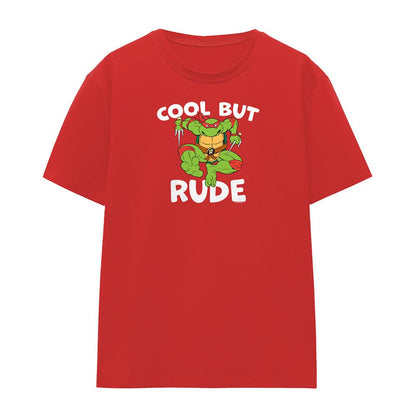 Red - Front - Teenage Mutant Ninja Turtles Womens-Ladies Cool But Rude T-Shirt
