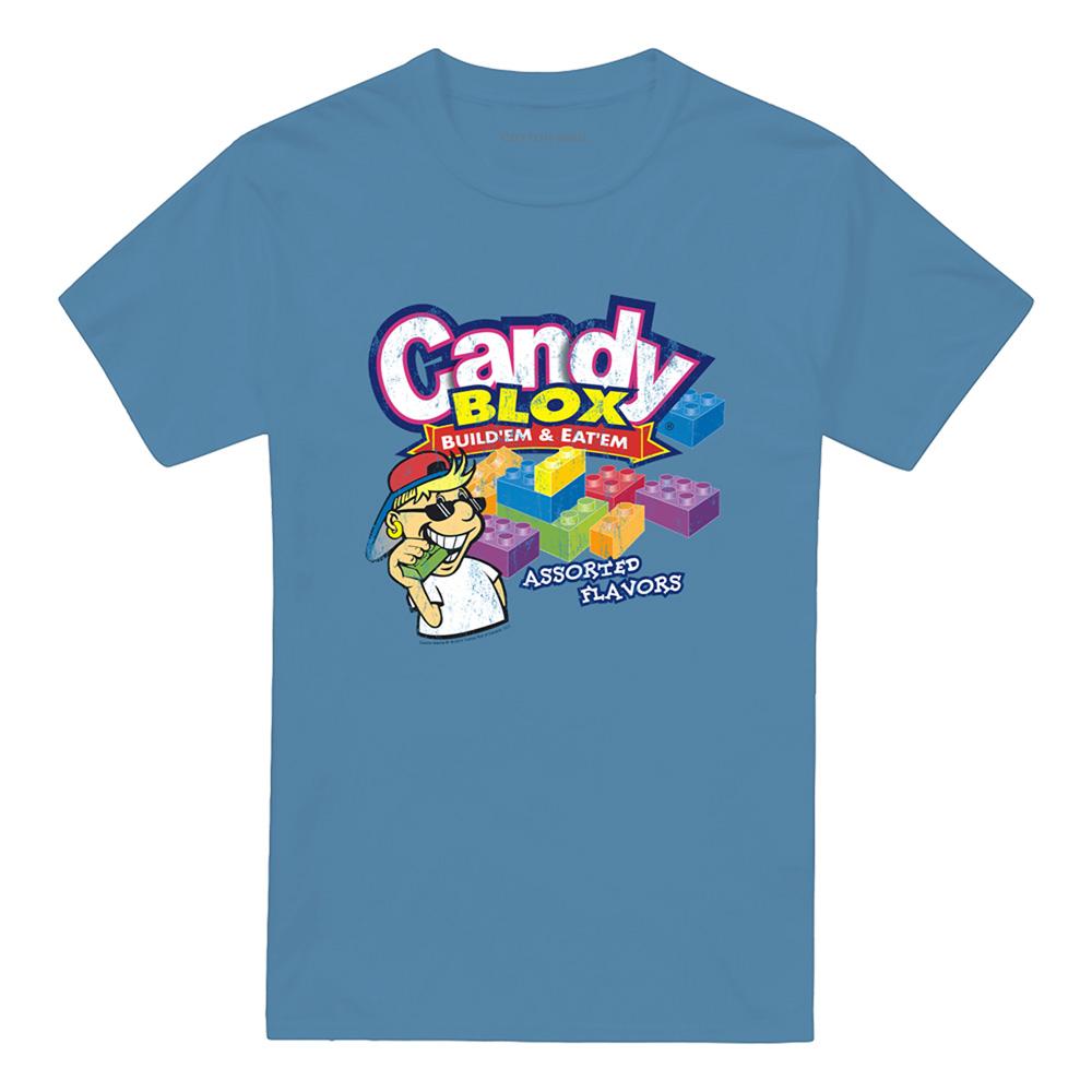 Carolina Blue - Front - Dubble Bubble Unisex Adult Candy Blox T-Shirt
