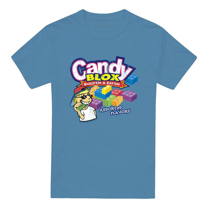 Carolina Blue - Front - Dubble Bubble Unisex Adult Candy Blox T-Shirt