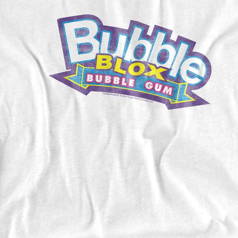 White - Side - Dubble Bubble Unisex Adult Bubble Blox Long-Sleeved T-Shirt