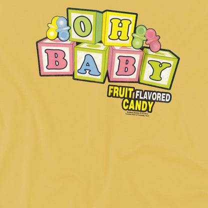 Banana Yellow - Side - Dubble Bubble Unisex Adult Oh Baby T-Shirt